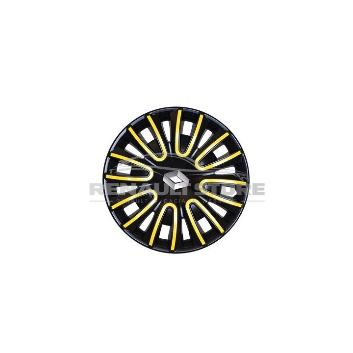 Renault BITON 15" dísztárcsa fekete-sárga színben 8201564418