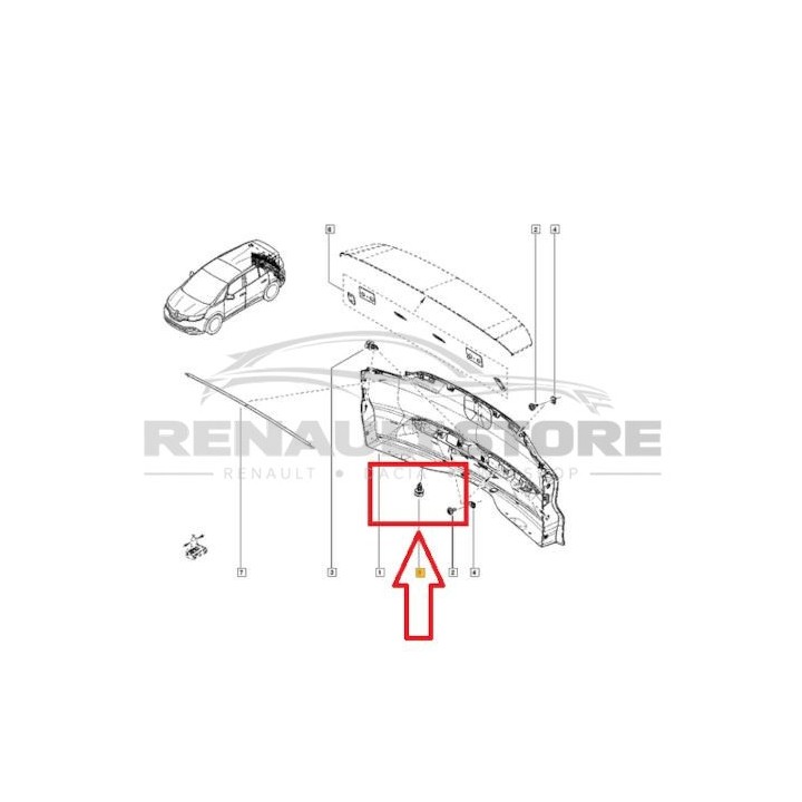 Renault gyári alkatrészek, Renault 908B86823R gyári patent