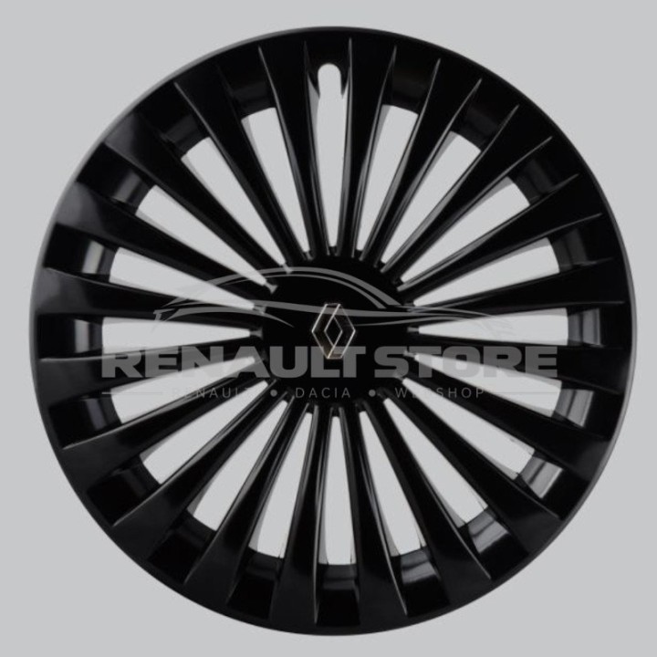 Renault 15" NOKA 7711943958 fényes fekete 4 db-os dísztárcsa készlet